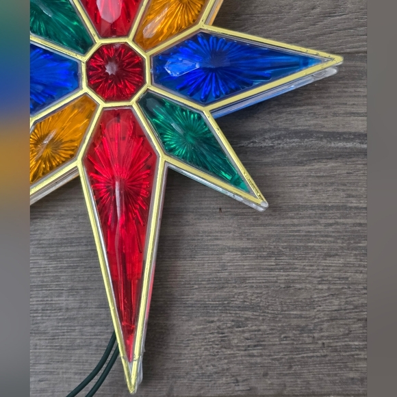 Christmas Star Retro Vintage Plastic Holiday Tree Decor Clsssic Light - Picture 3 of 5